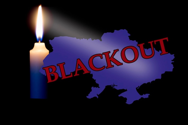 blackout in Ukraine no light heat