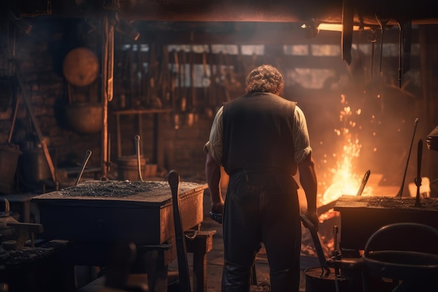 Blacksmith man forge Generate Ai