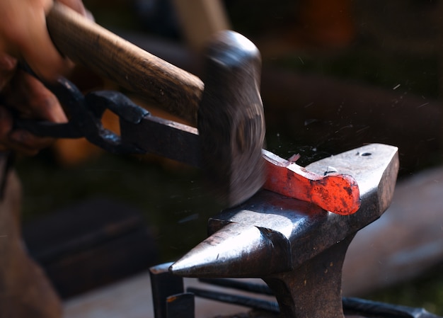 Blacksmith at work.