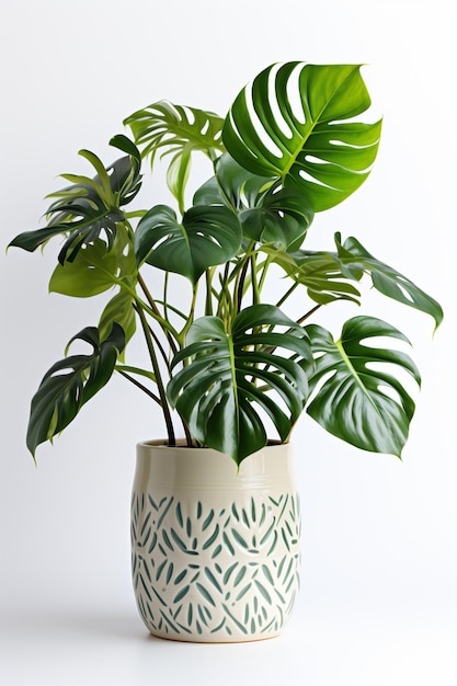 blad achtergrond plant monstera natuur tropische groene palm textuur gebladerte geïsoleerd