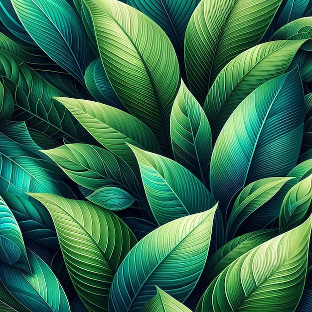 blad natuur achtergrond patroon illustratie plant achtergrond ontwerp abstract een levendige groene natuur behang illustratie