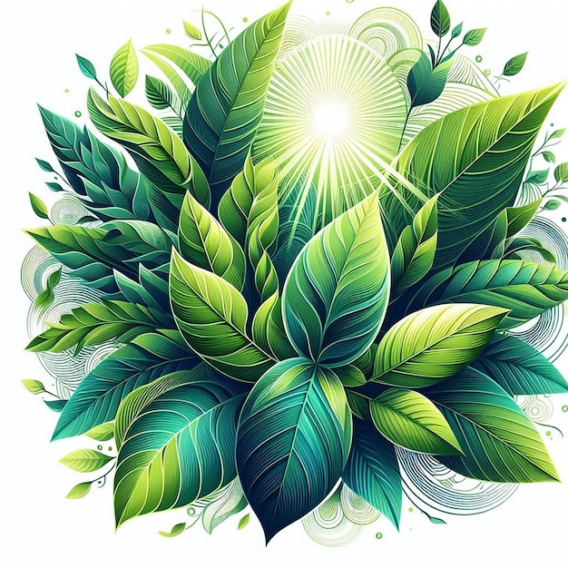 blad natuur achtergrond patroon illustratie plant achtergrond ontwerp abstract een levendige groene natuur behang illustratie