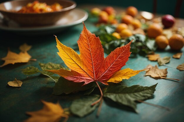 Blad op tafel