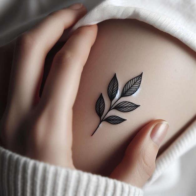 blad tatoeage ontwerp