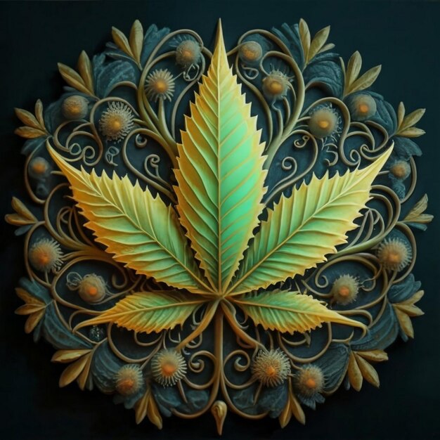 blad van Cannabis sativa