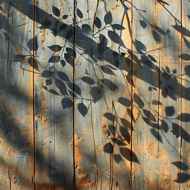 Bladeren als silhouet schaduw gegoten in een wervelend patroon Woode Creatieve foto van elegante achtergrond