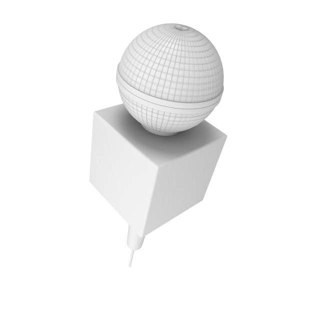 Blanck microphone 3d render