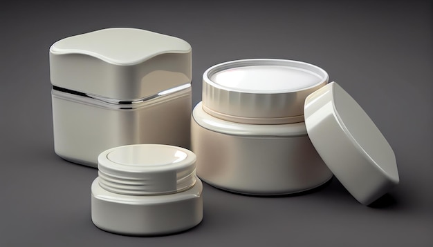 Blanco cosmetische containers mockup voor branding Al gegenereerd