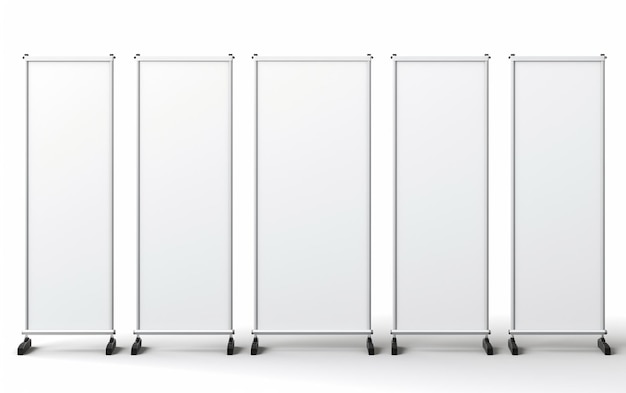 blanco oprolbanner display stands loft interieur Oprollen blanco witte banner