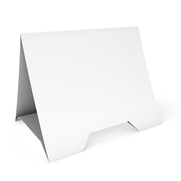 Blanco papier tent kaart 3d render