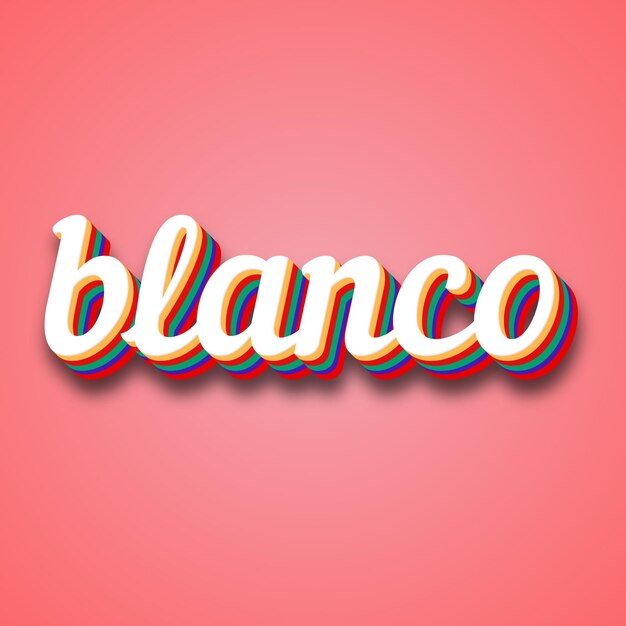 blanco Text Effect Photo Image Cool