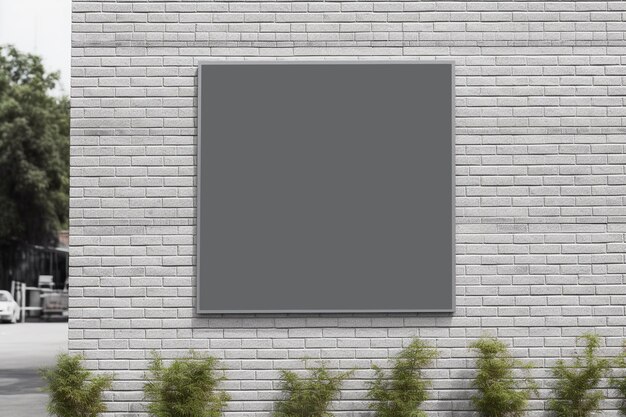 Blanco winkel bord mockup