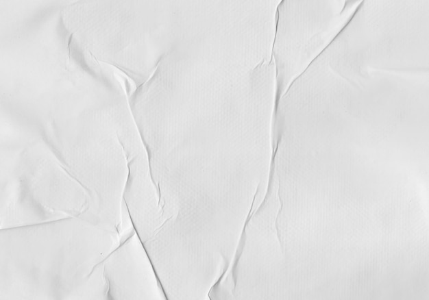 Blanco wit gelijmd verfrommeld en gekreukt papier Verfrommeld Posters Set