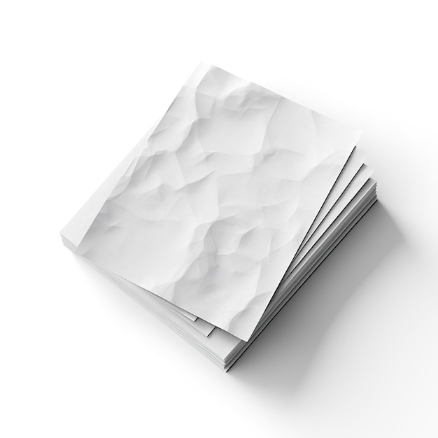 Blanco wit papier geïsoleerd op witte achtergrond Generatieve AI