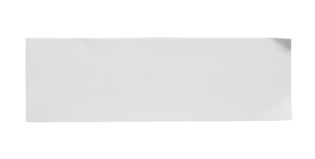 Blanco wit papier sticker label geïsoleerd op een witte achtergrond