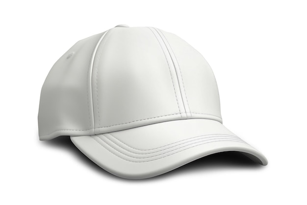 blanco witte canvas cap voor premium kleding accessoires design mockup geïsoleerd op witte achtergrond