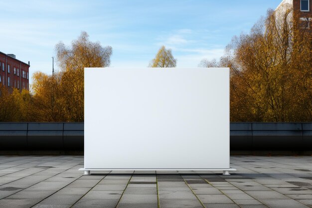 Foto blanco witte straat reclamebord mockup