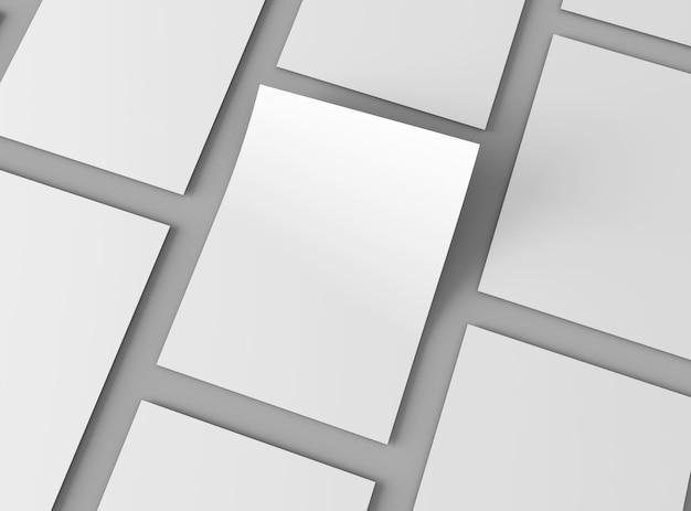 Blank 85 x 11 inc flyer render to present your design