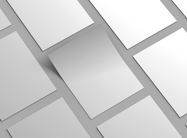 Blank 85 x 11 inc flyer render to present your design