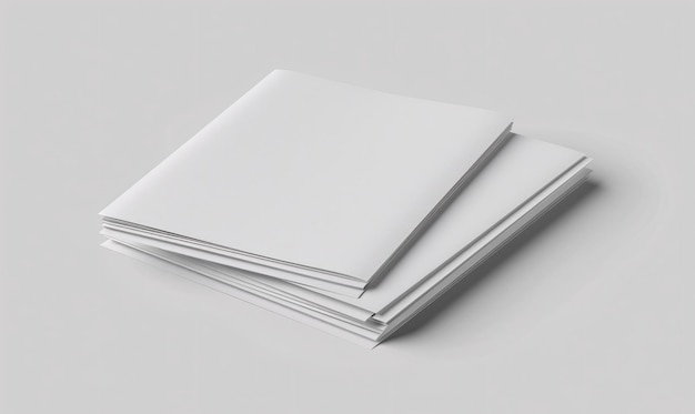 Blank A4 Catalog Brochure white