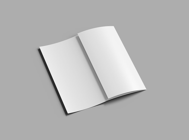 Пустой шаблон буклета A4 Trifold для представления вашего дизайна 3D-рендеринга