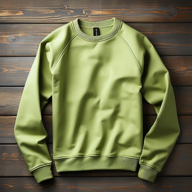 Blank Acid Green sweatshirt for mockup design