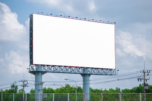 Blank advertising billboard