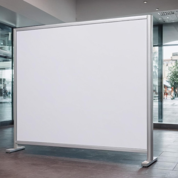 Blank advertising panel on street