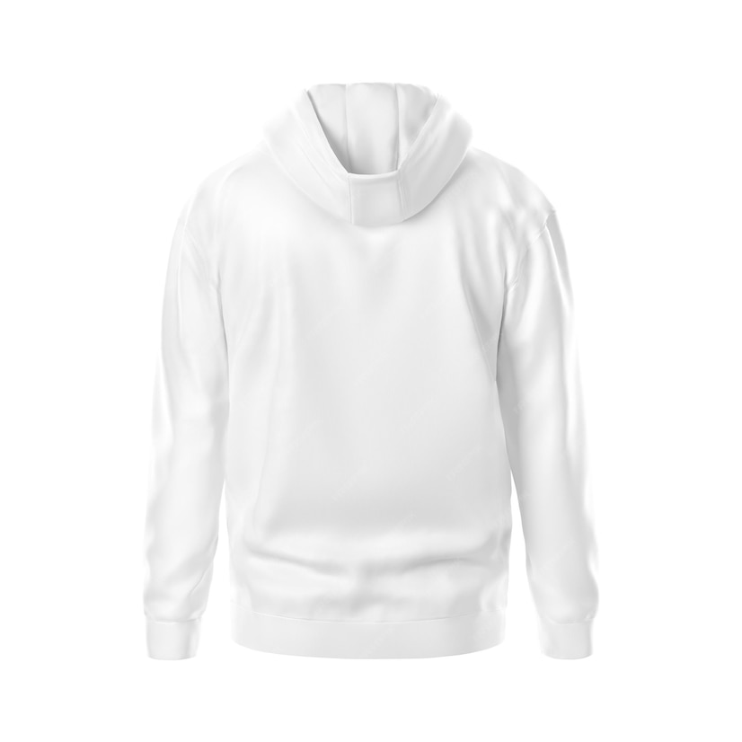 Premium Photo | Blank back view hoodie white mockup natural shape ...