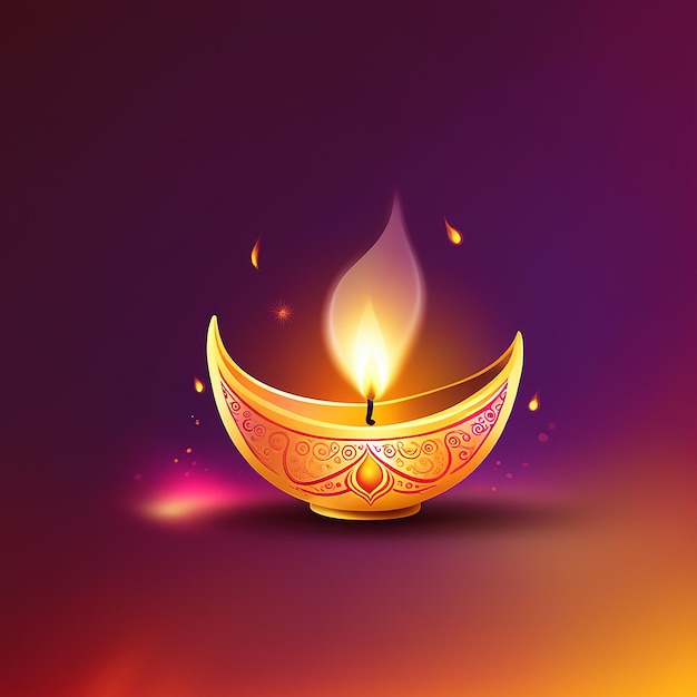 Foto banner bianco del happy diwali lettering graffiti happy diwali illustrazione di burning diya