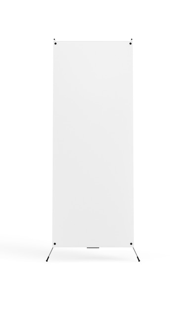 Blank banner X-Stand isolated on white