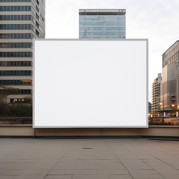blank billboard advertisement on street for mockup