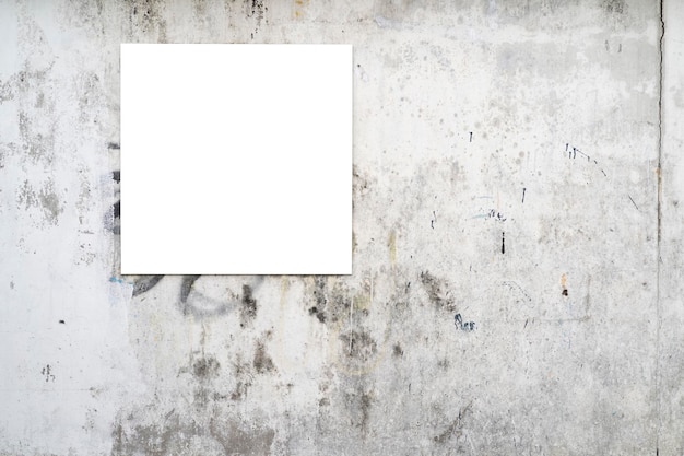 Blank billboard advertising public information board on old wall