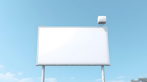 Blank billboard for advertising with cloud sky background