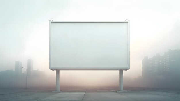 Blank billboard for advertising with cloud sky background