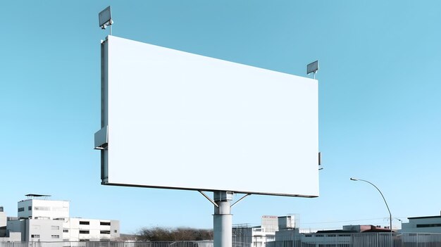 Blank billboard for advertising with cloud sky background