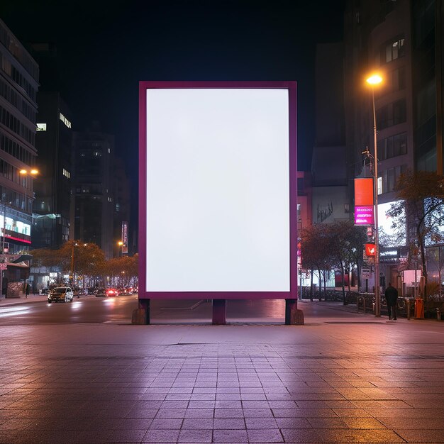 Foto un cartellone bianco sull'edificio generato dall'ai