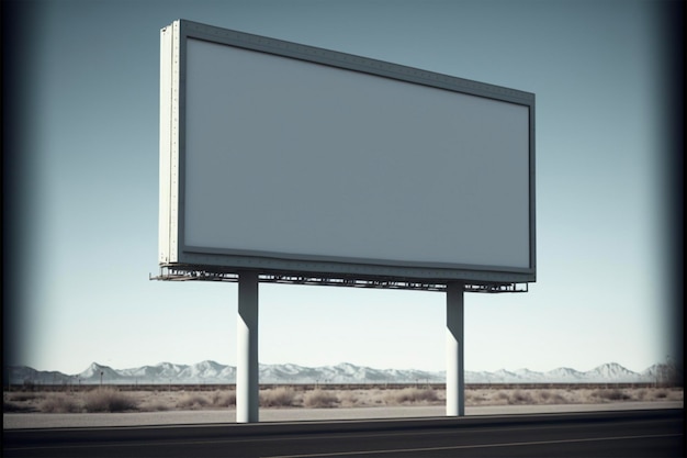 blank billboard by the highway