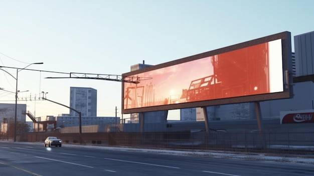 Blank billboard city streets