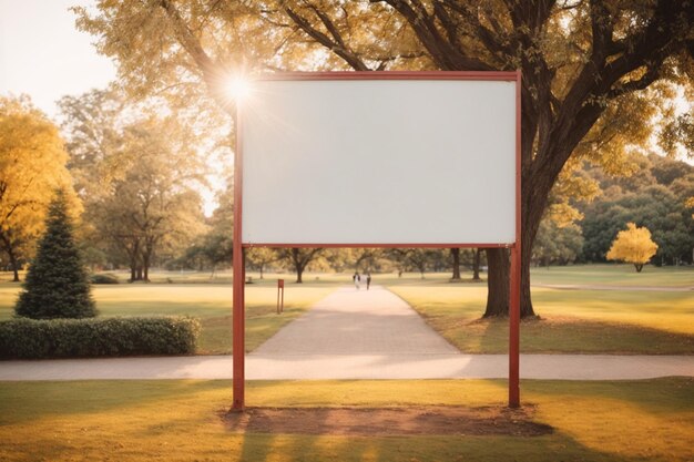 Photo blank billboard at city view backgound