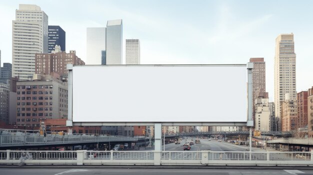 Foto blank billboard een doek voor uw boodschap