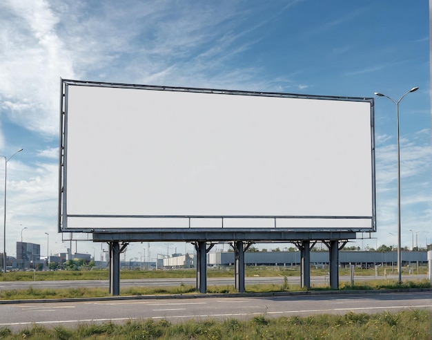 blank billboard on the highway