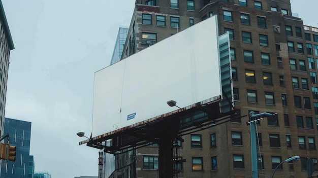 Blank billboard in het stadscentrum gegenereerd door AI