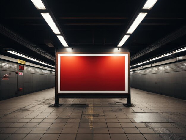 Photo blank billboard indoor