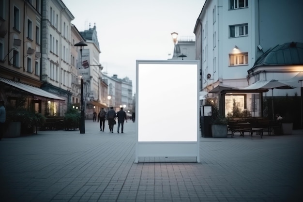 Blank billboard indoors outdoors Generative AI