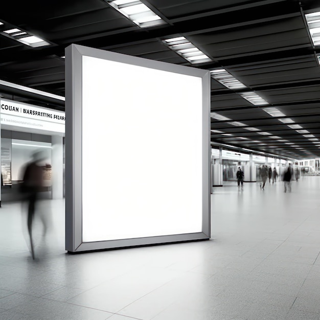 Blank billboard indoors outdoors Generative AI