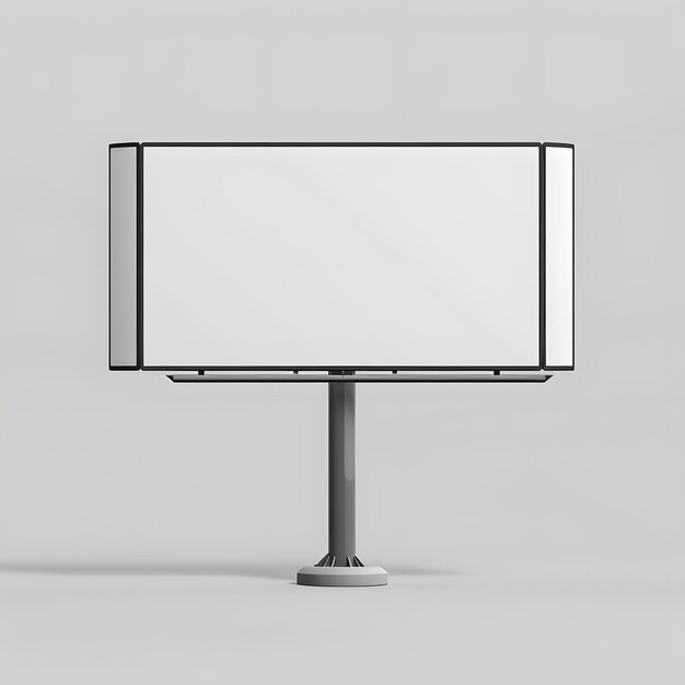 Blank billboard isolated Front View