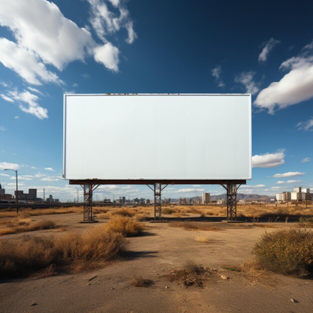 Photo blank billboard mockup