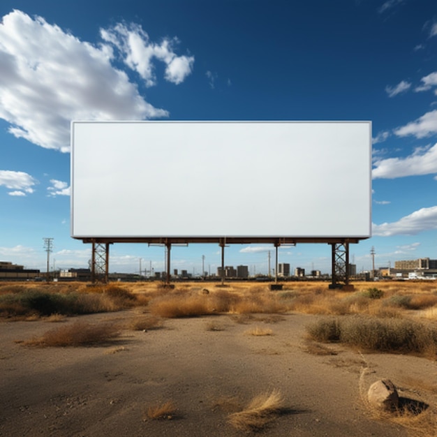 Photo blank billboard mockup