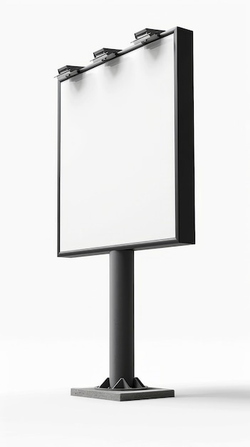 Blank billboard op een witte achtergrond